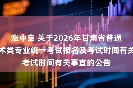涨中宝 关于2026年甘肃省普通高校招生艺术类专业统一考试报名及考试时间有关事宜的公告